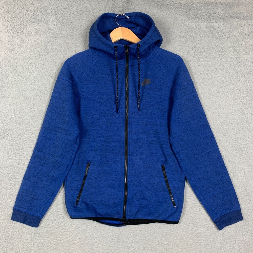 Nike Tech Fleece Hoodie Jacket Men's Small Blue/Black‎ Zip Windrunner 545277-481